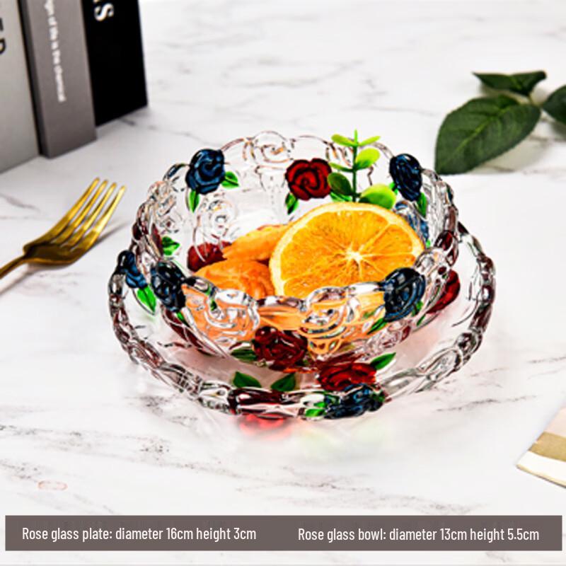 Набор стеклянных мисок Flavinmci European Rose