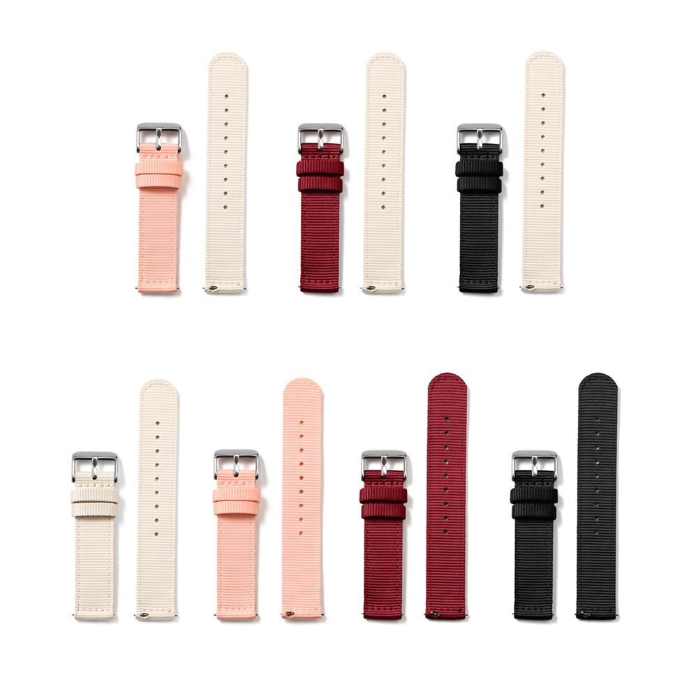 20mm Waterproof Sailcloth Watch Strap Two-Sided Nylon Watchband Quick Release Band Sport Belt