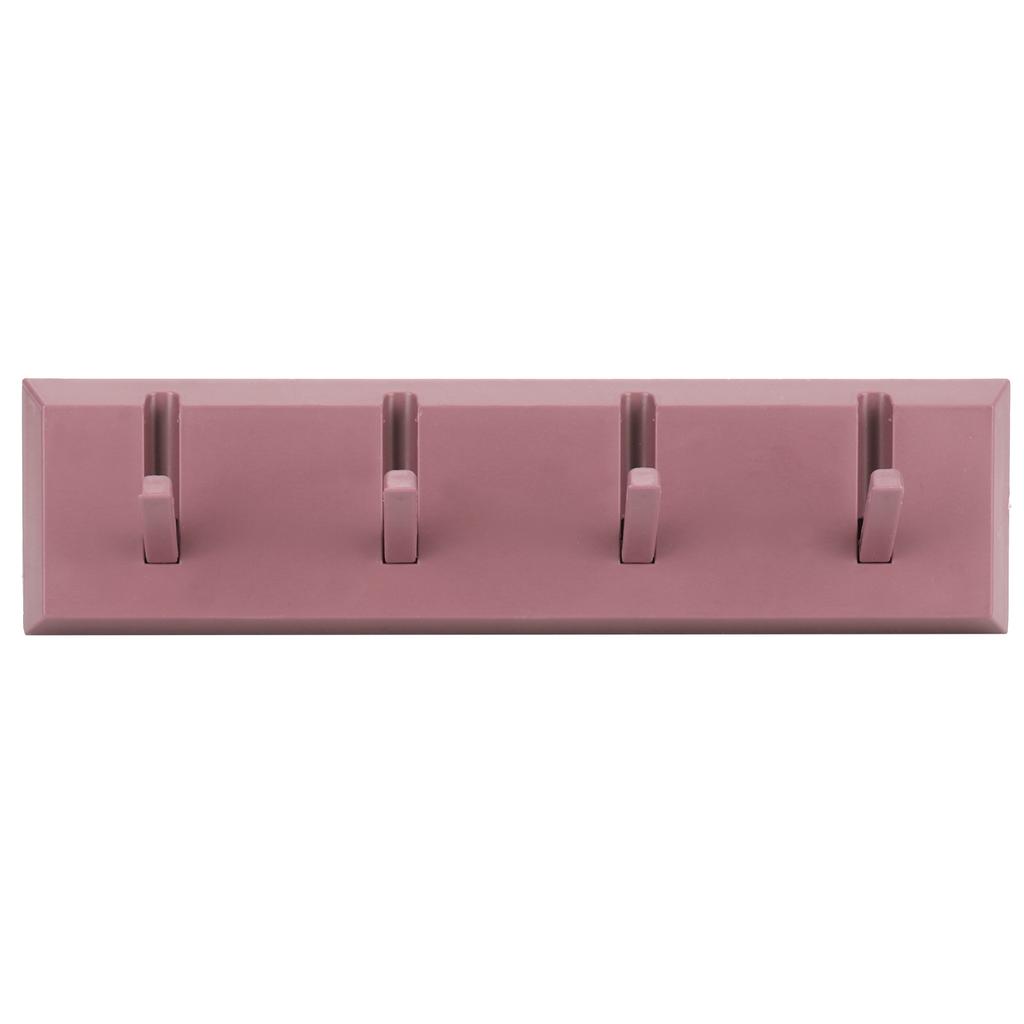 Wall Row Hook Punch Free Coat Key Holder Door Hat Hanger for Bathroom Wall Door Decor(Dark Salmon )