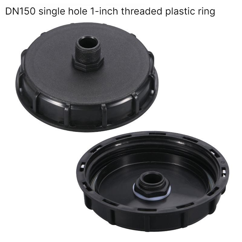DN150 Plastic Lid 162mm IBC Ton Tank Double Hole Cap, Dual Port Filling Extraction Cover Easy To Disassemble