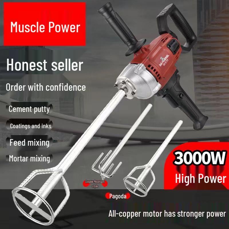 Powerful Multi-Functional Electric Mixer for Paint, Putty, Cement, and Plaster