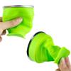 200ml Portable Cups BPA FREE Food Grade Water Cup Silicone Retractable Folding Cup with Lid Outdoor Coffee Travel Water Cup
