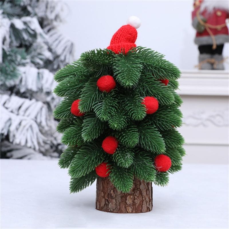 Miniature Realistic Christmas Tree Desktop Centerpieces For Holiday Decorating With Customizable Ornament And Lights
