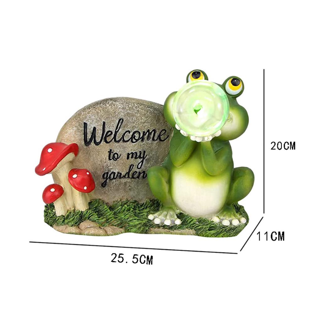 Solar Garden Light Frog Resin Statue Handicraft Ornament Garden Garden Landscape Decorative Light
