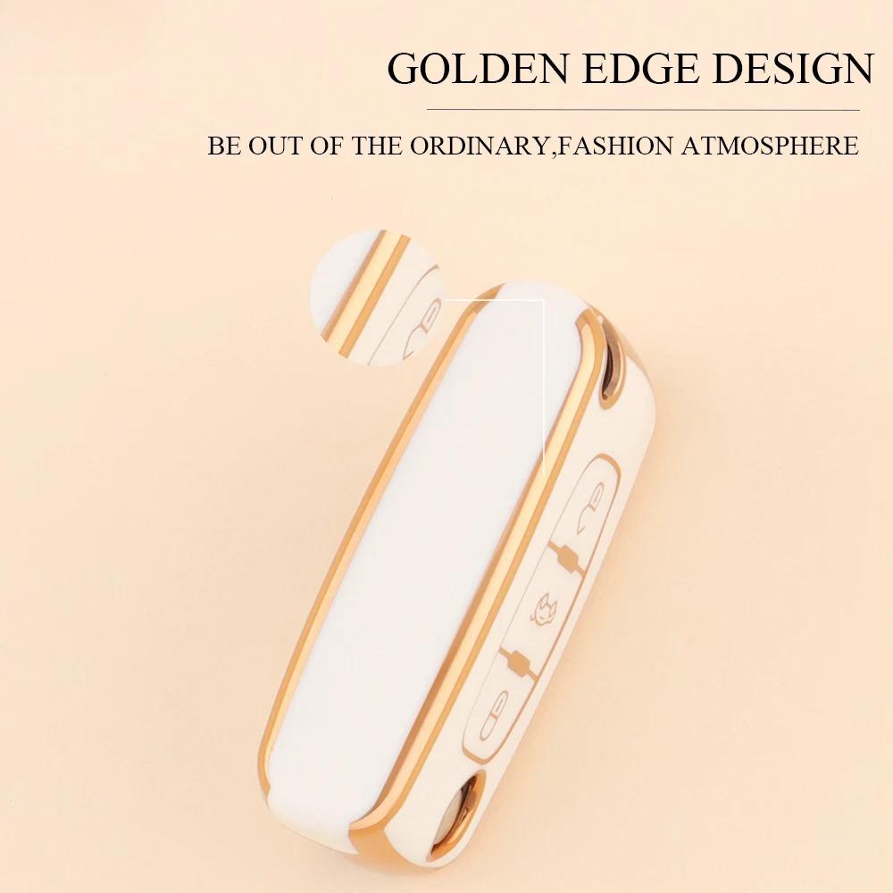 Fashion TPU Car Flip Key Case Cover Bag for Peugeot 107 207 307 308 407 607 3008 5008 Citroen Xsara Picasso C5 C6 C8 Accessories