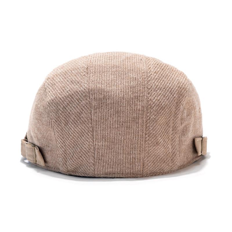 Autumn Winter Peaked Cap Men Vintage Corduroy Forward Cap Women's British Style Warm Beret Cap