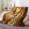 Deer Print Flannel Blanket, High Quality Comfortable for All Seasons, Home Decor, Warmth and Comfort, Perfect for Christmas Gifts