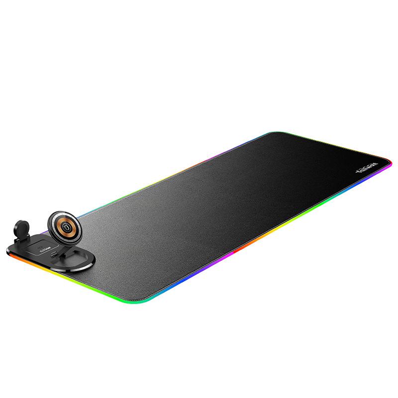 15W3 In 1 Wireless Charging Mouse Pad Custom Office Desk Pad Phantom Luminous Game Pad Rubber Mouse Pad Oversized