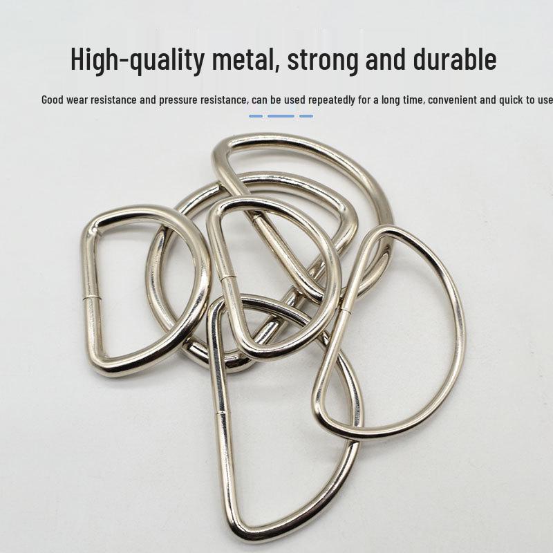 Metal D-Ring Buckle for Pet Webbing and Accessories