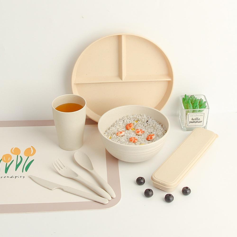 3 Grids Runde Unterteilt Platte Wiederverwendbare Fach Platte Küche Geschirr Tablett Frühstück