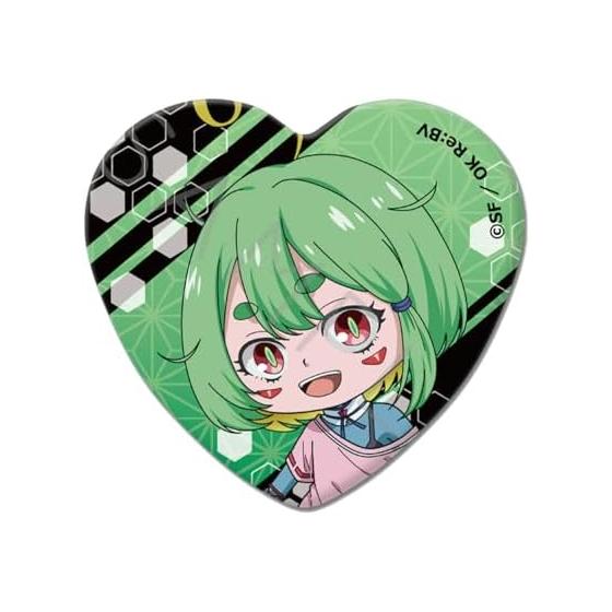 TV Anime  Onmyo Kaiten Re: Birth  G [Shino] Heart-Shaped Can Badge (Note. 52mm x 57mm, Tin)