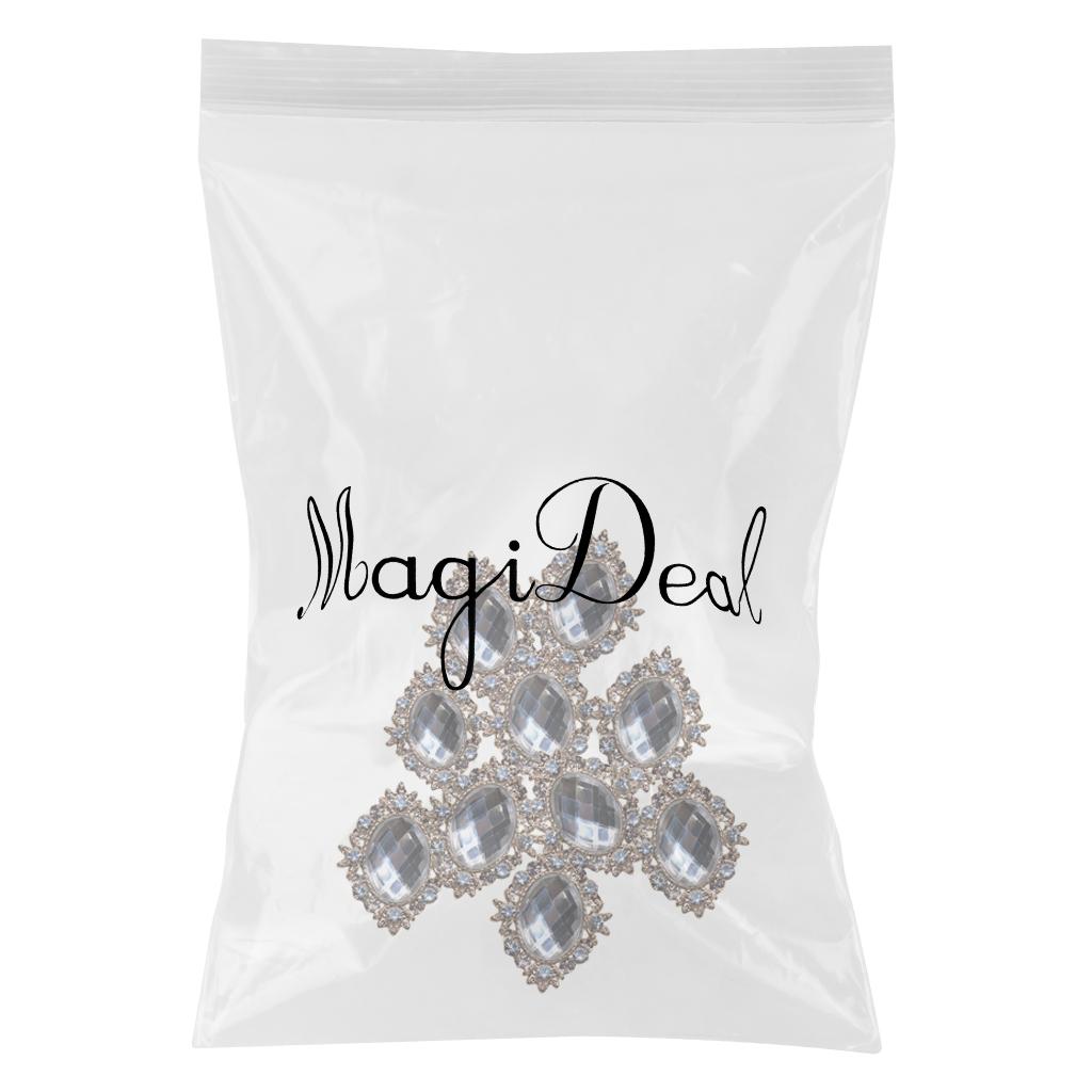 Craft Flat Back Buttons 25mm Rhinestone Crystal Sewing Accessory Set for Fabric Clothing Decorations