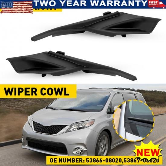 For11-20 Toyota Sienna Outer Right&Left Windshield Window Cover Cowl Wiper Panel