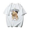 Novas Camisetas Masculinas Algodão de Alta Qualidade Estampa Urso Desenho Animado Manga Curta Streetwear Top Roupas Femininas Masculinas Moda Camiseta Oversized