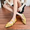 Summer new shallow single shoes fashionable outer wear high-end bow pointed women's shoes soft sole not tired feet casual shoes