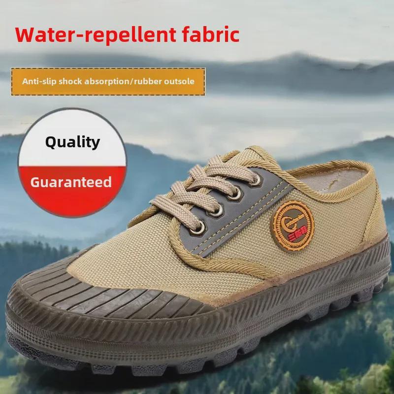 Pantofi de lucru pentru bărbați cu gleznă înaltă, rezistenți la uzură, antiderapanți, pentru primăvară și toamnă - Pantofi de cauciuc de construcție pentru exterior, stil nou
