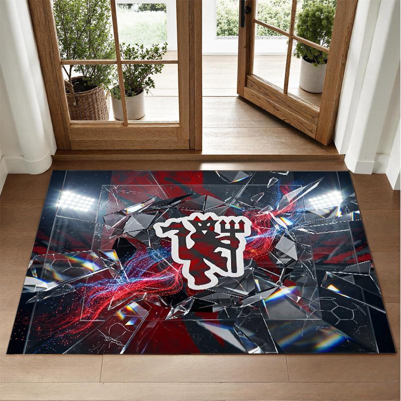 Manchester United Design Kristall Samt Teppich Weiche Dekorative Matte für Schlafzimmer Eingang