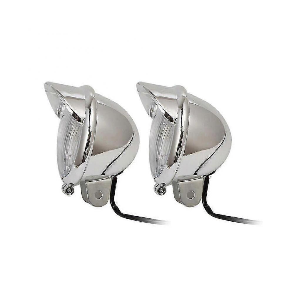 2Pcs Chrome Motorcycle Passing Fog Lights for Kawasaki Vulcan VN800 VN900 VN1500 VN1600 VN1700 VN2000
