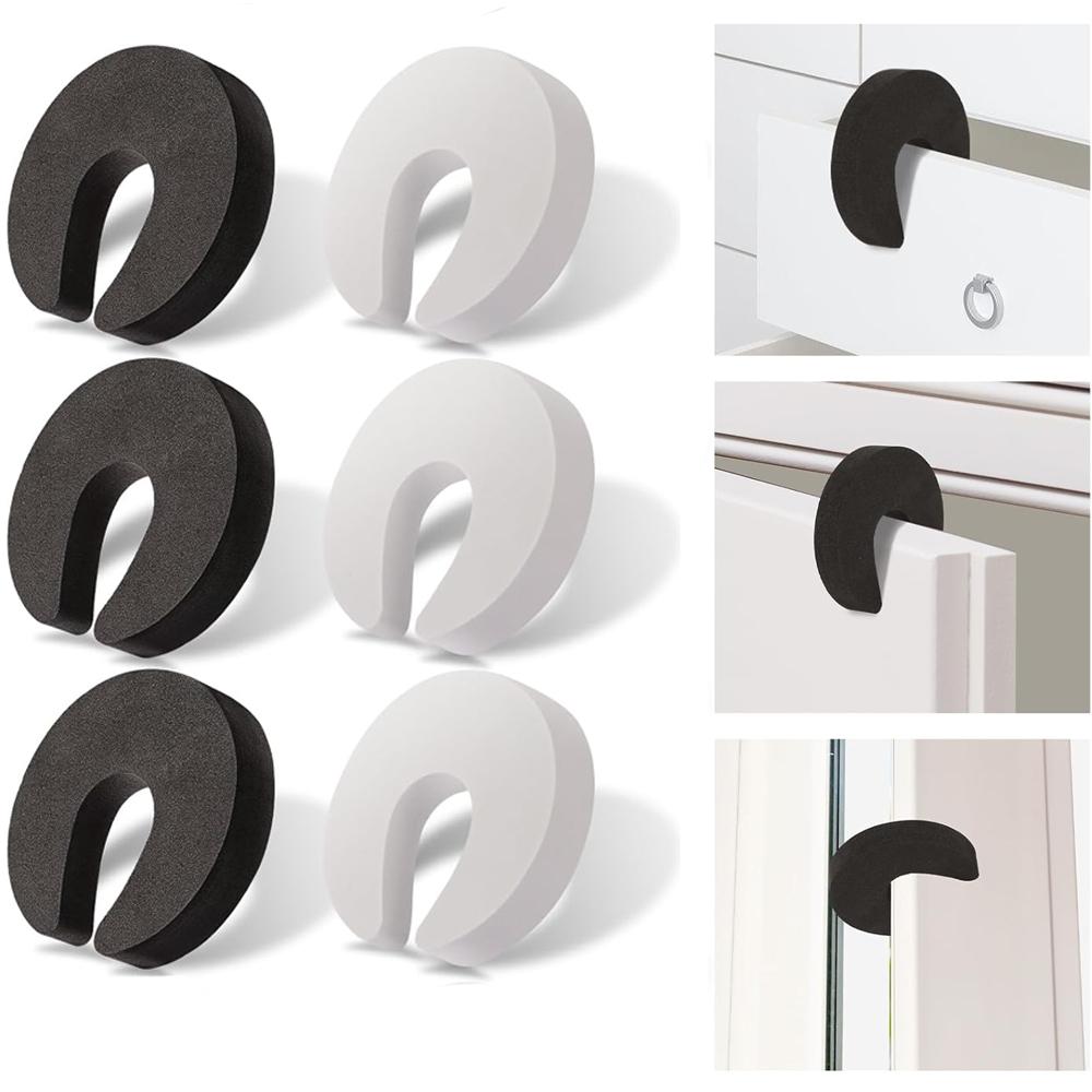6 Piece Set of Soft Foam Door Stopper Anti-pinch Door Stopper Anti-pinch Guard Protector Child Safety Door Stopper Soft Foam Pad