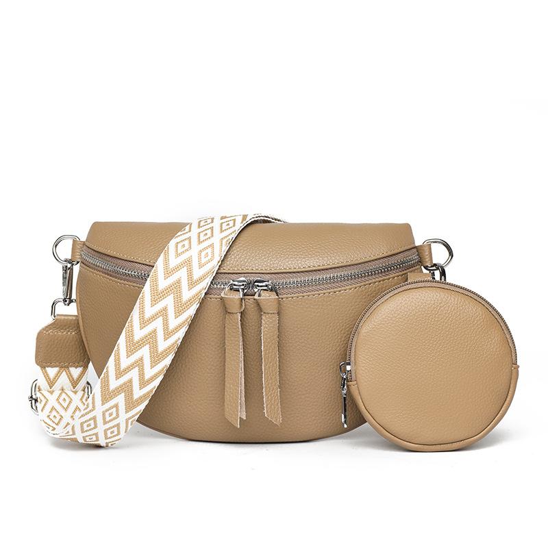 

Сумка-полумесяц, женская сумка из натуральной кожи, сумка-седло из коровьей кожи первого слоя, модная трендовая повседневная нагрудная сумка, сумка-мессенджер через плечо, женская хаки