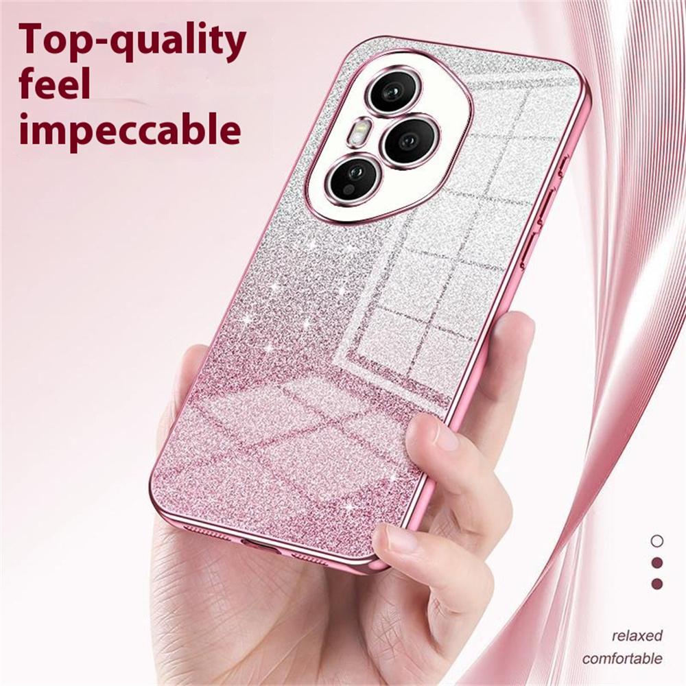 For Honor 400 Pro 5G (Global) Etui Elektroplettert Gradient Glitter TPU Telefondeksel