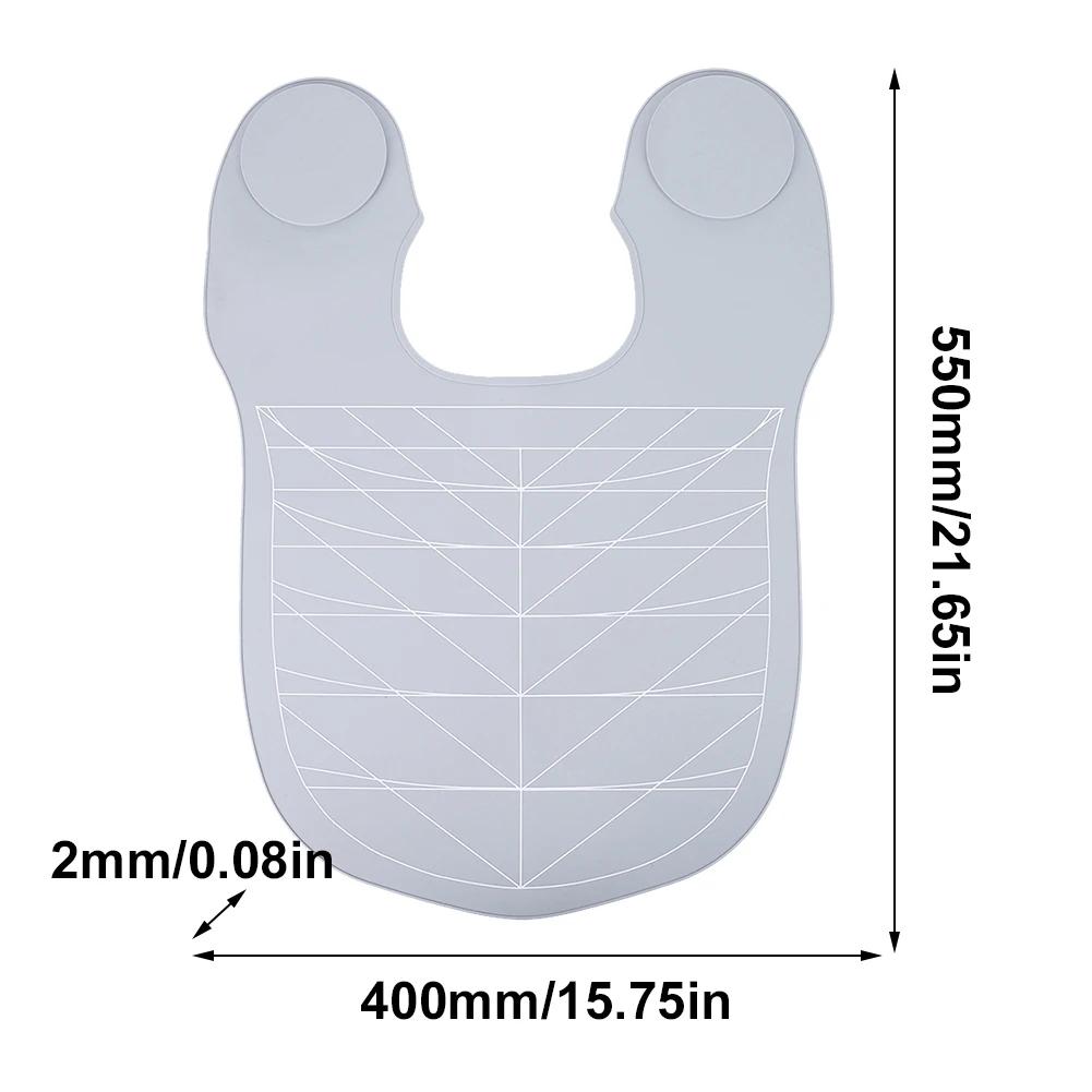 Silicone Cutting Cape Waterproof Salon Hairdressing Hair Cutting Pad with Guidelines Hair Cutting Mat Weighted for Hair Stylist