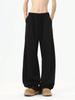 Black Machete Men's Wide-Leg Sweatpants – Autumn/Winter Drape Style, CleanFit Casual Trousers