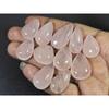 287Cts.Natural Pink Rose Quartz Pear Shape Cabachon Loose Gemstone 11Pcs Lot C-2520