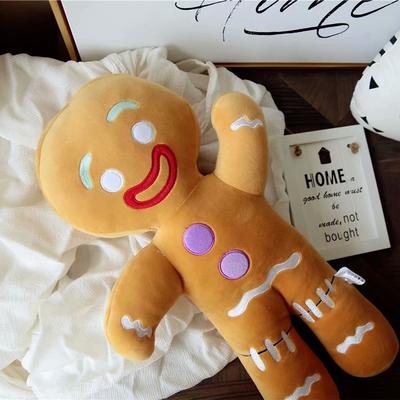 Cartoon Cute Soft Christmas Gingerbread Man Doll Doll Throw Pillow Cushion Plush Doll Oversized Pendant