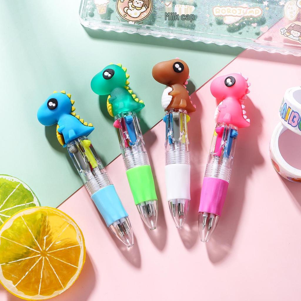 Korean Cute Animal Head 4-Color Click Ballpoint Pen