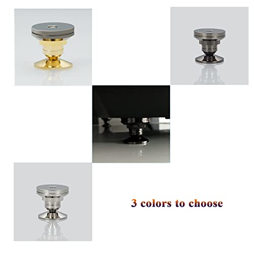 Pailvens Lautsprecher-Isolatoren für 8 Lautsprecher, Verstellbare Höhe, Metall-Spikes-Ständer mit 16 doppelseitigen Klebebändern, Verbessert die Audioqualität und verhindert Vibrationen