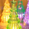 1PC Night Light Electronic Christmas Decoration New Year Gift Christmas Tree Glowing Crystal Led Light Desktop Ornament