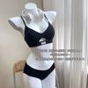 Vintage dopamine sports style underwear women's summer sexy thin small breasts gather triangle cup bra cover