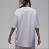 Jordan Essentials Color Block Letter Logo Print Soft Comfortable Crew Neck Loose Short Sleeve T-Shirt Women T-Shirts White HM4904100