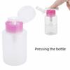 Pressurized Nail Tool Wash Bottle Nail Polish Remover And Water Absorbing Manicure Bottle Pink)