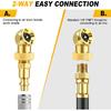 2 Pack Excellent Ball Foot Air Chuck Set, Portable Tire Chuck, 1/4" NPT Closed Flow Tire Inflator Nozzle With Quick Connect, For Air Compressor