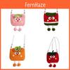 Unisex Fruit Cartoon Handwoven Bag With Zipper Pouch For Casual Outings