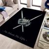 Drum set design non-slip polyester carpet, durable crystal velvet music theme carpet chair cushion suitable for life