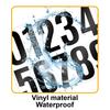 Large 4 Inch Reflective Number Sticker Glossy Metal Silver Black Self Adhesive for Mailbox Address ID