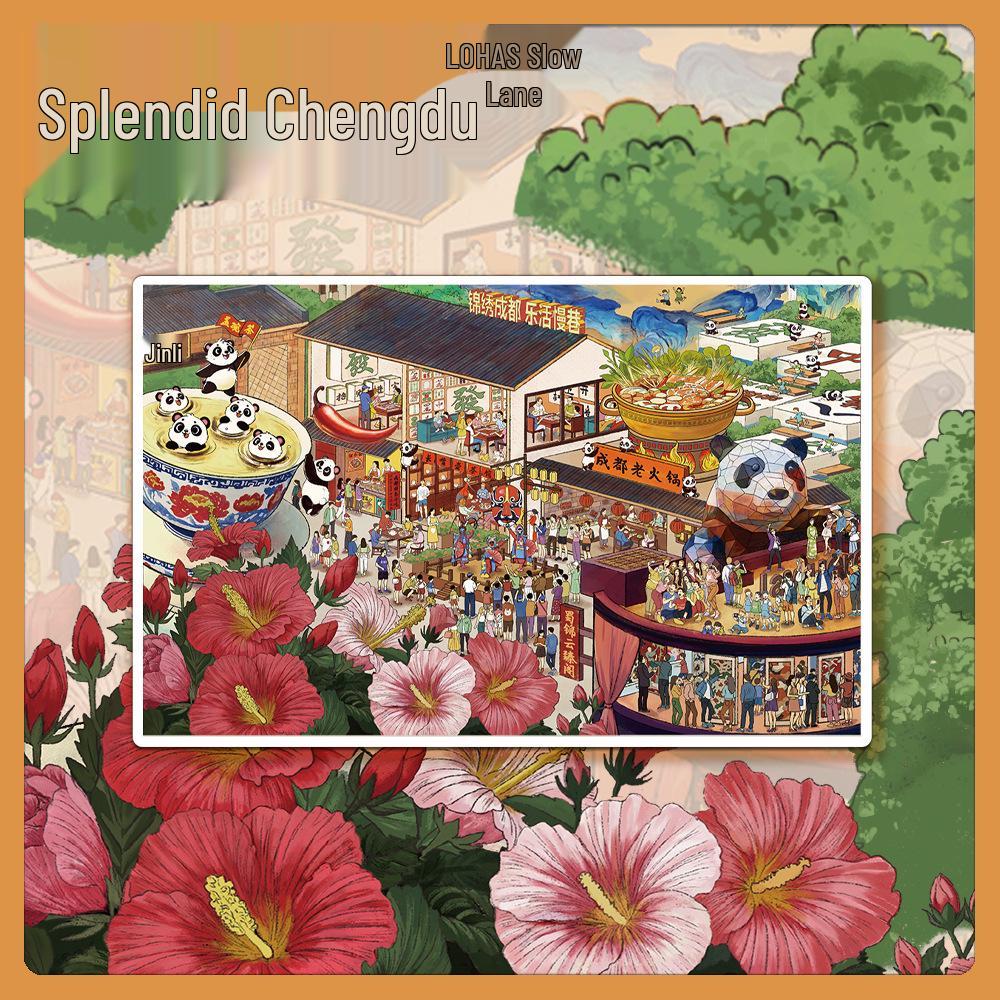 Chengdu Scenery Shrinking World Miniature Stickers - Transparent PET, De-stress, Hot Selling, Large Format