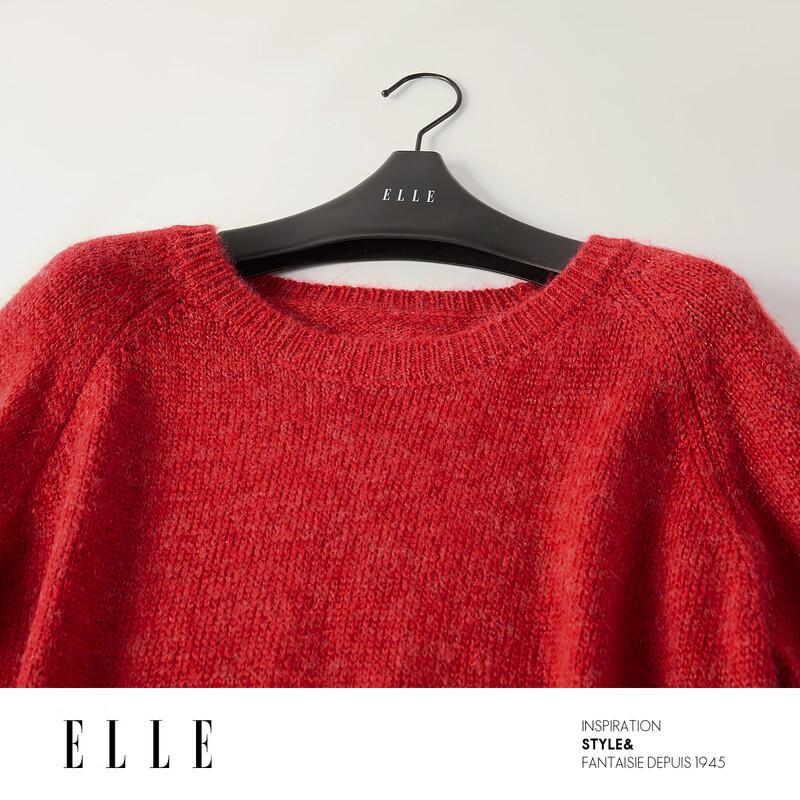 ELLE Women's Wool Blend Hollow Knit Shawl Sweater