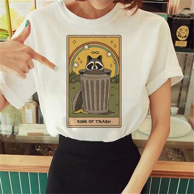 Racoon T-shirts Women Streetwear Funny Harajuku T Shirt Female Comic Female Tops Manga Clothes