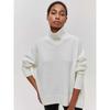 TIFICY Maglioni a collo alto a maniche lunghe con stampa tinta unita, casual, autunno inverno, da donna
