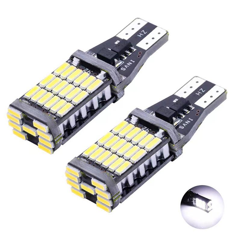 6Pcs T15 W16W 921 912 T16 T10 902 Led Bulbs 45Smd 4014 Led Light Super Bright 1200Lm Replace For Car Reversing Light White