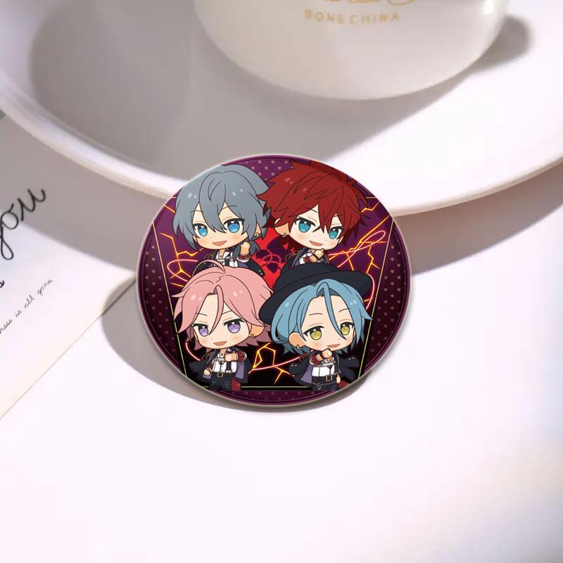 32/44/58mm Ensemble Stars Idol Round Brooch Cartoon Cosplay Badge Icons Lapel Pins for Backpack Gifts Sena Tsukinaga Sakuma Narukami