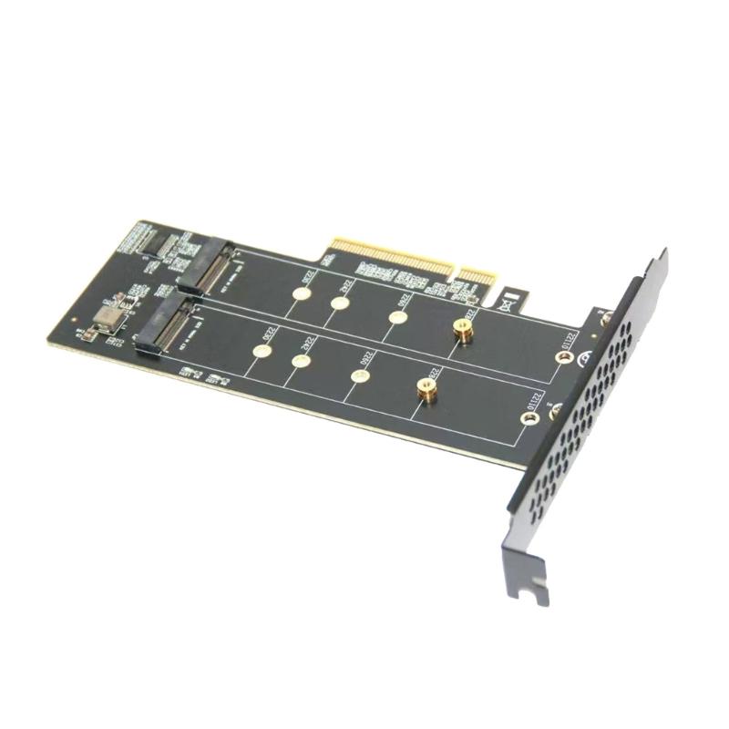 Fast Speed PCIe To 2 Port Two M.2 NVME M Key Converters Card PCBs Technology for Stable Data Transfer