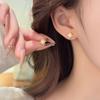 925 Sterling Silver 18K Gold Plated Starburst CZ Stud Earrings for Women, Dainty Star Cubic Zirconia Hypoallergenic Earrings