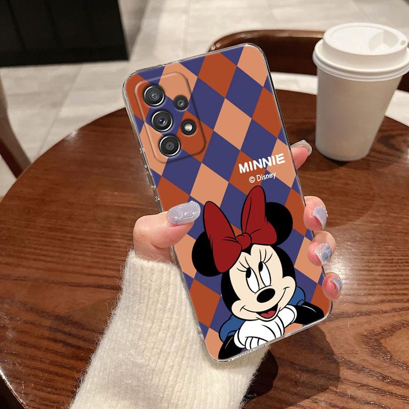 Clear Case For Samsung Galaxy A57 A37 A56 5G A36 Cases A55 A54 A35 A26 A07 A17 A16 A06 A34 A15 Cover Disney Mickey Minnie Mouse