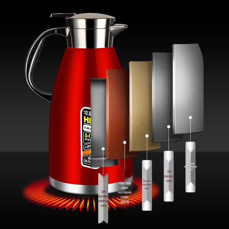 Stainless Steel Large Capacity Insulated Thermos Kettle for Stewing and Boiling Water