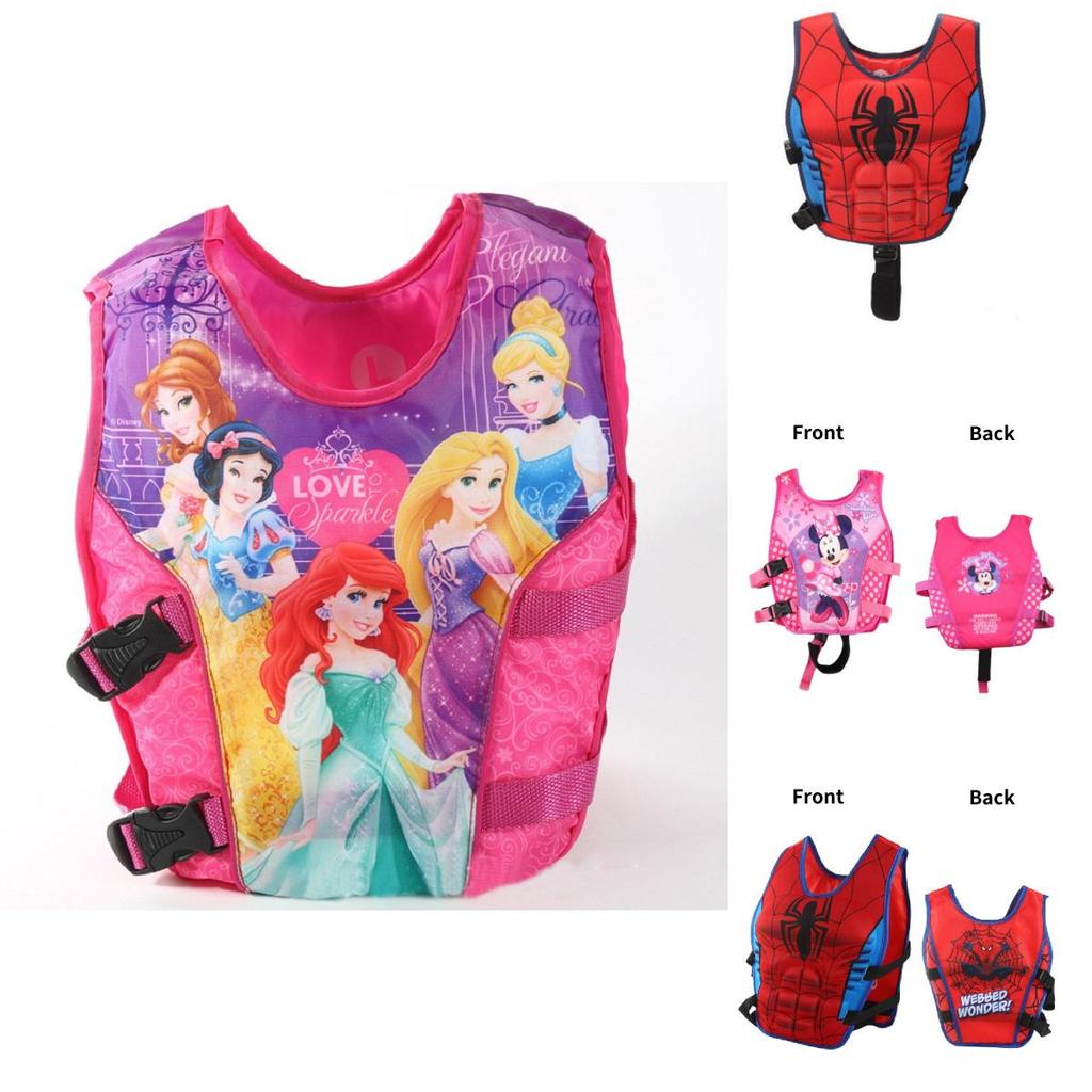 Kids' Muscle Float Vest For Water Activities Cartoon Print Polyester Fabric